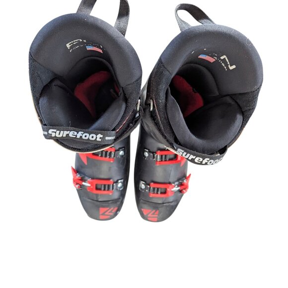 Lange RX 100 Downhill Men's Ski Boots - Size 29.5 - Black & Red Multicolor - Picture 13 of 14